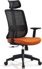 Bürostuhl Amanda schwarz-orange