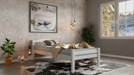 Bett Lesy - 120x200 Weiß