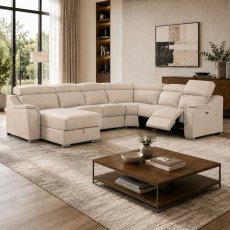 Ecksofa mit Relaxmechanismus Pressa - beige - links