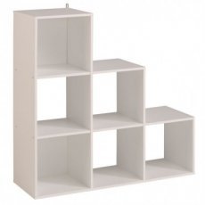 Regalschrank Kubikub Treppe weiß