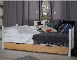 Bett Marjetica - 90x200 cm - weiß+natur