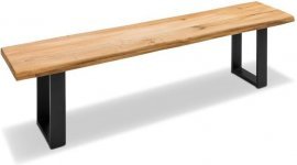 Lesena plošča za klop Connect 2 - naraven Rob DL - 180x38 cm