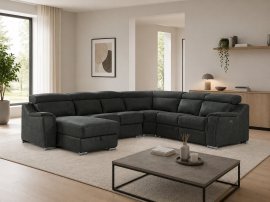 Ecksofa mit Relaxfunktion Pressa - grau