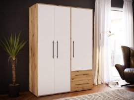 Kleiderschrank Mokkaris 833 – Eiche/Weiß