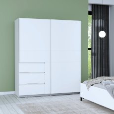 Kleiderschrank Winn 170 cm - weiß