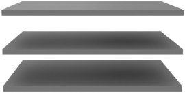 Set mit 3 Einlegeböden für Kleiderschrank Kasura – 47 cm