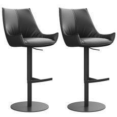 Barhocker Trendbar aus braunem Leder