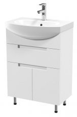 Schrank mit Waschbecken Quadro - 60 cm Bodenmontage