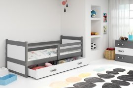 Kinderbett Rico - 90x200 cm - Graphit/Weiß