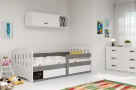 Kinderbett Classic - 80x160 cm - Graphit/Weiß