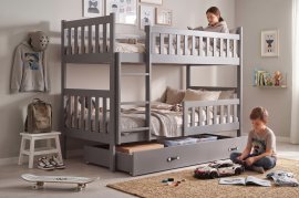 Etagenbett Kubus – 90x190 cm – Graphit