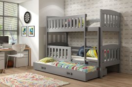 Kojenbett Kubus mit zusätzlichem Bett - 90x200 cm - graphit/graphit