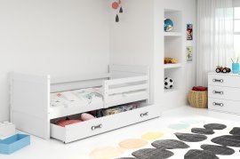 Kinderbett Rico - 90x200 cm - weiß/weiß