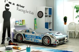 Kinderbett Cars - 80x160 cm - silber