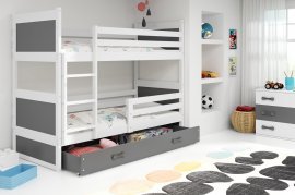 Kojenbett Rico - 90x200 cm - weiß/graphit