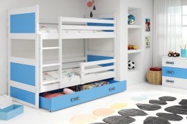 Kojenbett Rico - 90x200 cm - weiß/blau