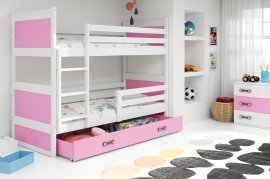 Etagenbett Rico - 90x200 cm - weiß/rosa