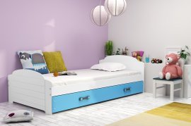 Kinderbett Lili - 90x200 cm - weiß/blau