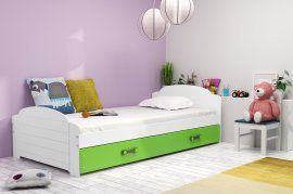 Kinderbett Lili - 90x200 cm - weiß/grün