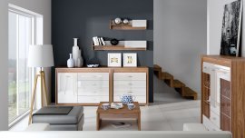 ML Meble - Kommode Dallas 04 - Weiß, Nussbaum