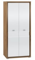 Schrank Dallas 01 - weiß, Nussbaum