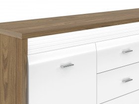 ML Meble - Kommode Dallas 04 - Weiß, Nussbaum