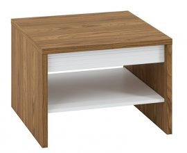 Tischchen für das Wohnzimmer Dallas 14 - weiß, Nussbaum
