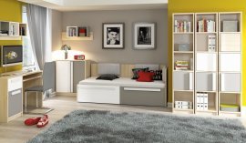 ML Meble - Hocker mit Stauraum Drop 12 - metallic grau