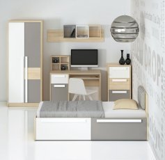 ML Meble - Hocker mit Stauraum Drop 12 - metallic grau