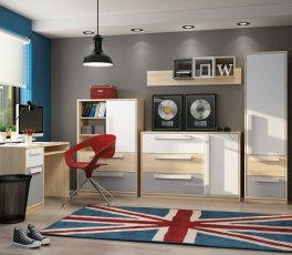 ML Meble - Hocker mit Stauraum Drop 12 - metallic grau