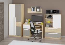 ML Meble - Hocker mit Stauraum Drop 12 - metallic grau
