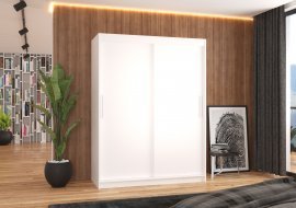 Kleiderschrank mit Schiebetüren Denver – 150 cm – Weiß