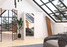 Kleiderschrank mit Schiebetüren Bianco – 150 cm