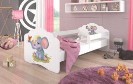 Kinderbett Casimo mit Motiv und Rausfallschutz – 80x160 cm