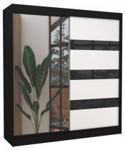 Schwarz/Weiß + schwarzer Lacobel