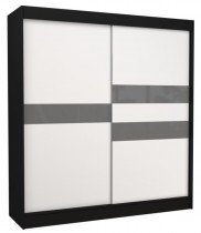 Schwarz/Weiß + graues Lacobel