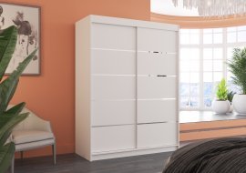 Kleiderschrank mit Schiebetüren Luft – 150 cm – Weiß