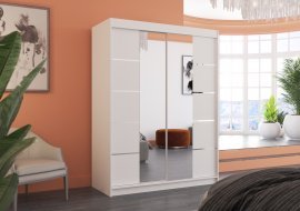 Kleiderschrank mit Schiebetüren Nordic – 150 cm – Weiß