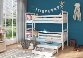 Etagenbett Aldo – 90x200 cm – weiß