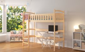 Hochbett Miago – 90x200 cm – Kiefer