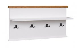 Wandgarderobe Galineo Gal P03 – Weiß/Eiche natur