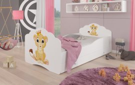 Kinderbett Casimo mit Grafik und Schublade – 70x140 cm