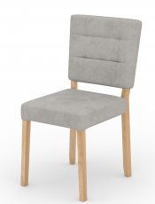 Esszimmerstuhl Rodos 80 – Grau, Beine in Craft Gold