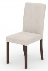 Esszimmerstuhl Rodos 81 – Beige, Beine in dunkler Nussbaumoptik