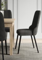 Esszimmerstuhl Rodos 82 – grün, schwarze Beine