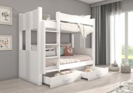 Etagenbett Arta – 80x180 cm – weiß