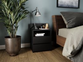 Nachttisch Puna M1 – Schwarz Matt