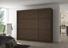 Kleiderschrank mit Schiebetüren Antos – 250 cm – Schokoladenbraun