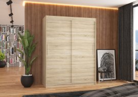 Kleiderschrank mit Schiebetüren Denver – 150 cm – Eiche Sonoma