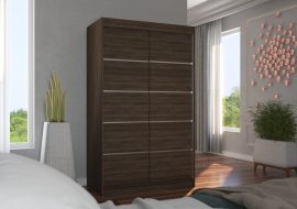 Kleiderschrank mit Schiebetüren Benisso – 120 cm – Schokoladenbraun